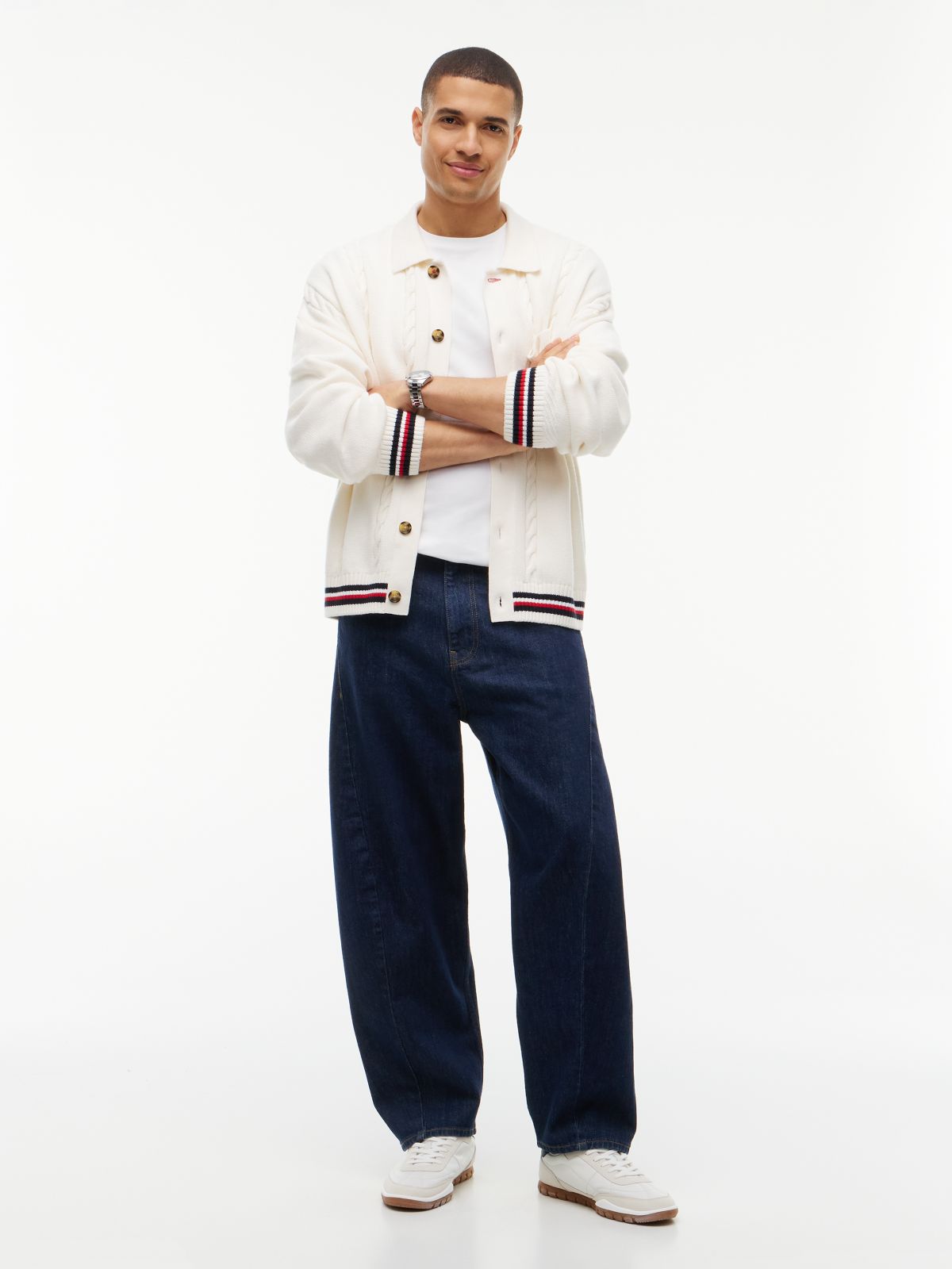 Ashton Barrel Twisted Seam Jeans — Denim