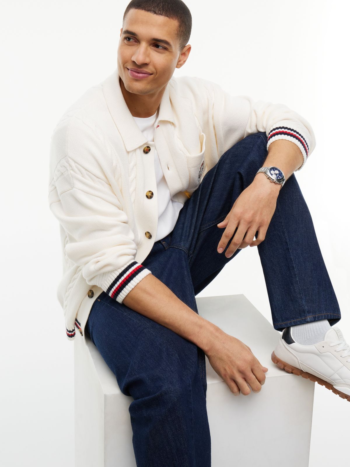 Ashton Barrel Twisted Seam Jeans — Denim