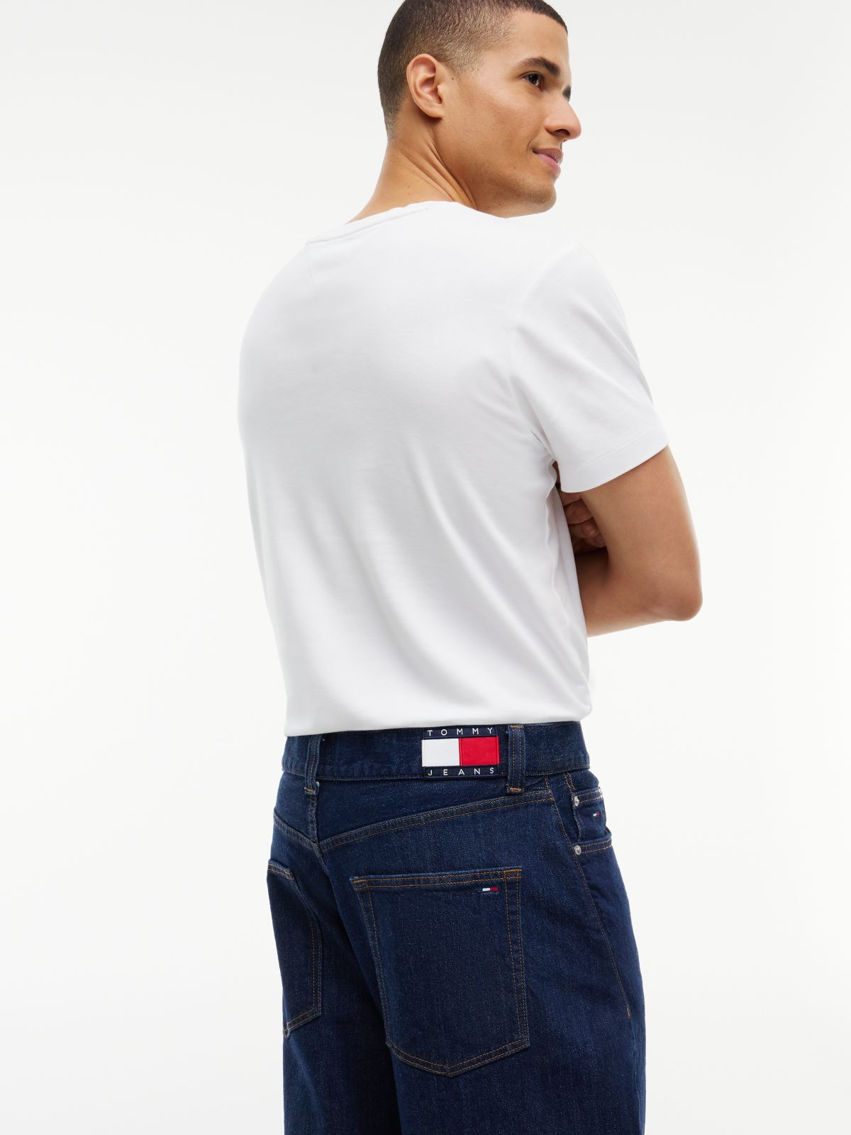 Ashton Barrel Twisted Seam Jeans — Denim