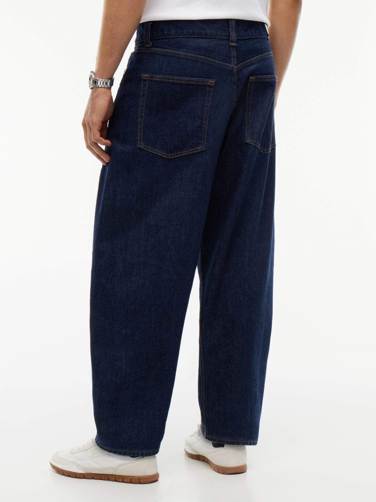Ashton Barrel Twisted Seam Jeans — Denim