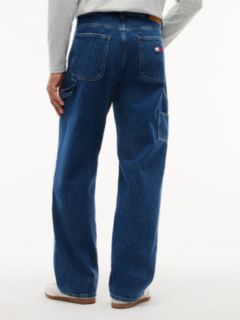 Jaimie Loose Straight Pinstripe Carpenter Jeans — Denim 5