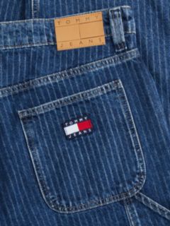 Jaimie Loose Straight Pinstripe Carpenter Jeans — Denim 7