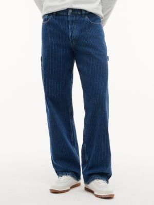 denim jaimie loose straight pinstripe carpenter jeans for men tommy jeans