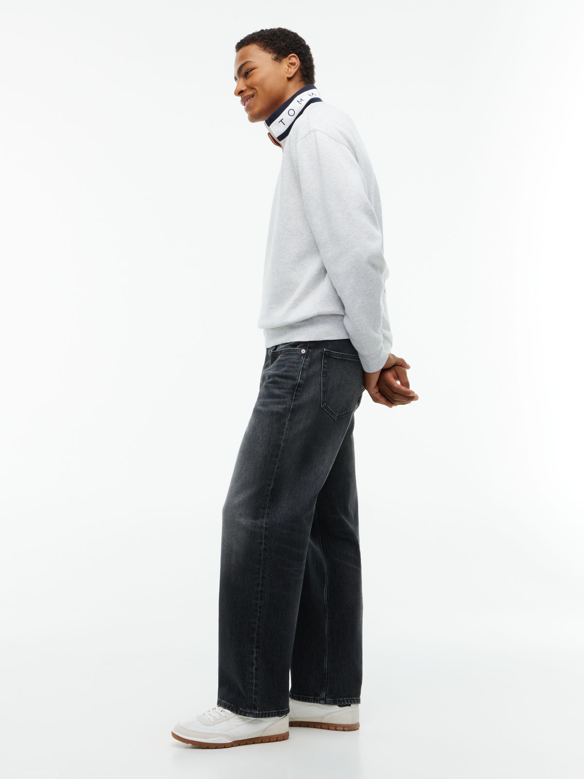 Jaimie Loose Straight Black Jeans — Denim