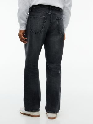 jeans jaimie relaxed fit dritti neri denim da uomini tommy jeans