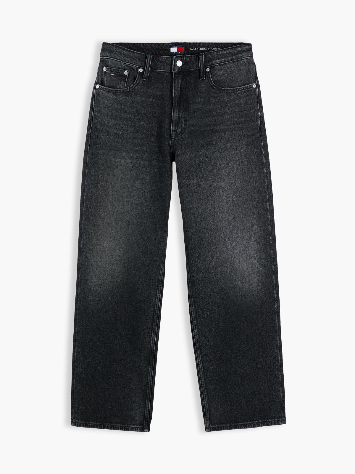 Jaimie Loose Straight Black Jeans — Denim