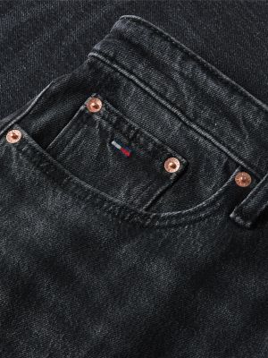 denim jaimie loose straight black jeans for men tommy jeans