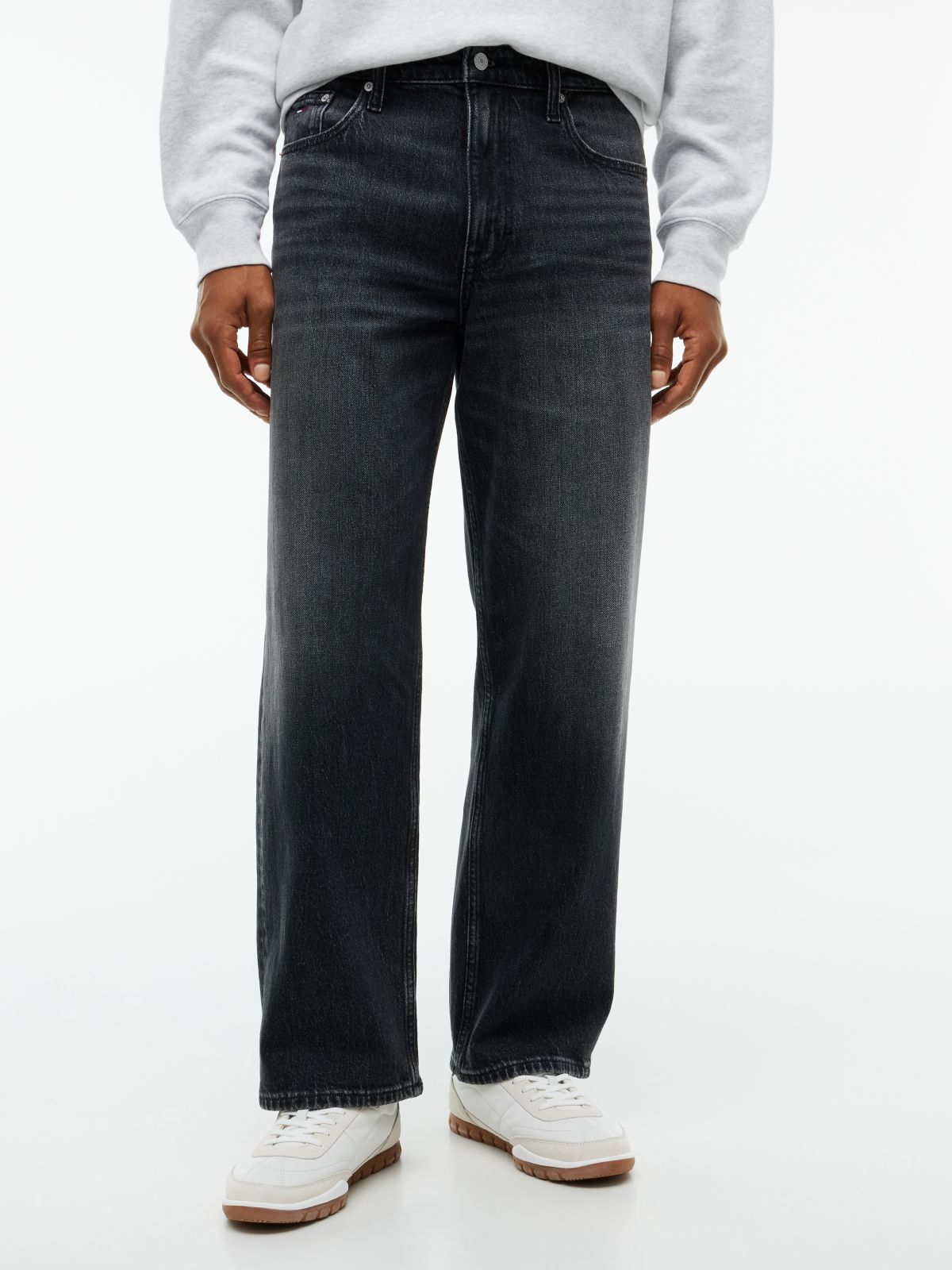 Jaimie Loose Straight Black Jeans — Denim
