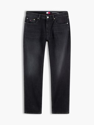 denim ryan slim straight black jeans for men tommy jeans