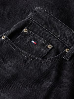 denim ryan slim straight black jeans for men tommy jeans