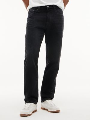 denim ryan slim straight black jeans for men tommy jeans