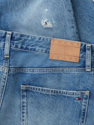 jeans distressed ryan slim fit dritti denim da uomini tommy jeans