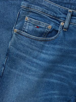 jeans ryan slim fit dritti sbiaditi denim da uomini tommy jeans