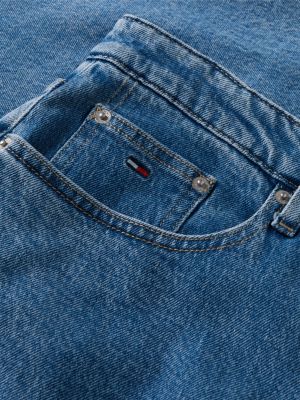 jeans ryan slim fit dritti sbiaditi denim da uomini tommy jeans