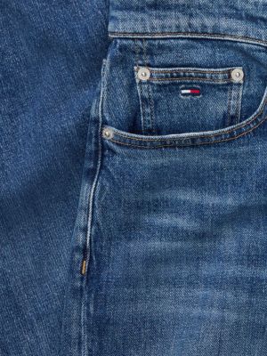 jeans ryan slim fit dritti sbiaditi denim da uomini tommy jeans