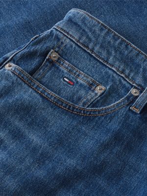jeans ryan slim fit dritti sbiaditi denim da uomini tommy jeans