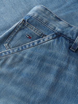 denim theo loose faded cargo jeans for men tommy jeans