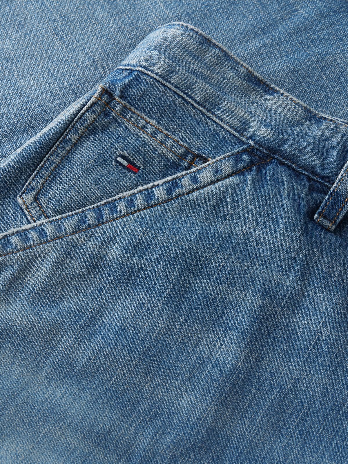 Theo Loose Faded Cargo Jeans — Denim