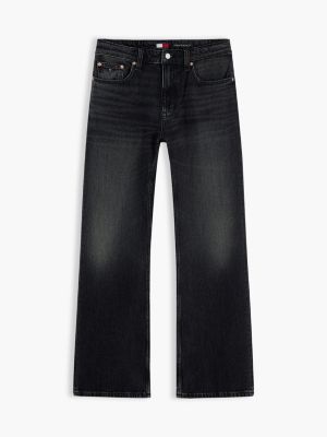 jean bootcut ryan noir denim pour hommes tommy jeans