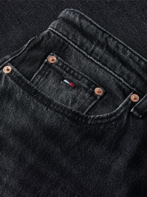 jean bootcut ryan noir denim pour hommes tommy jeans
