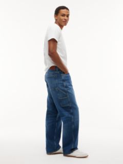 Jaimie Loose Straight Faded Carpenter Jeans — Denim 3