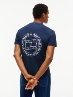 Wavy Flag Back Logo Jersey T-Shirt — Blue 4