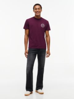 Wavy Flag Back Logo Jersey T-Shirt — Purple 2