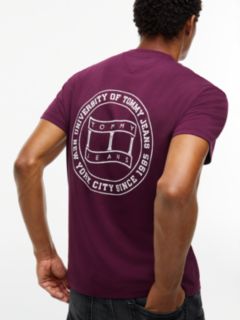 Wavy Flag Back Logo Jersey T-Shirt — Purple 3