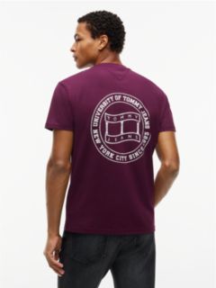 Wavy Flag Back Logo Jersey T-Shirt — Purple 4