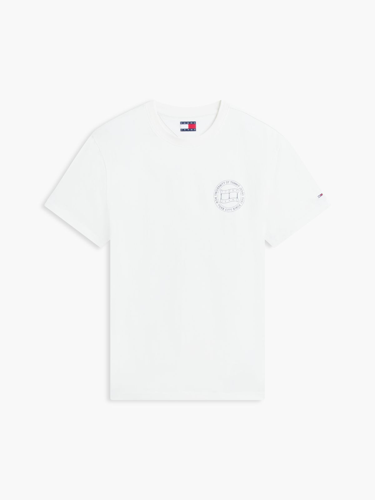 Wavy Flag Back Logo Jersey T-Shirt — White