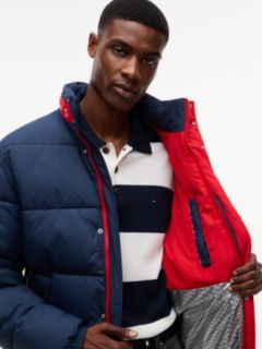 Colour-Blocked Relaxed Ripstop Puffer Jacket — Blue 4