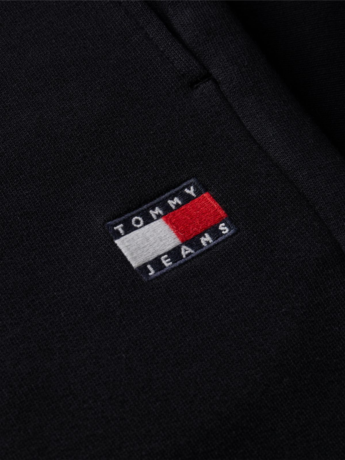 Tommy Badge Fleece Relaxed Joggers — Black