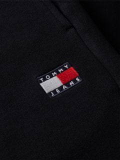 Tommy Badge Fleece Relaxed Joggers — Black 6