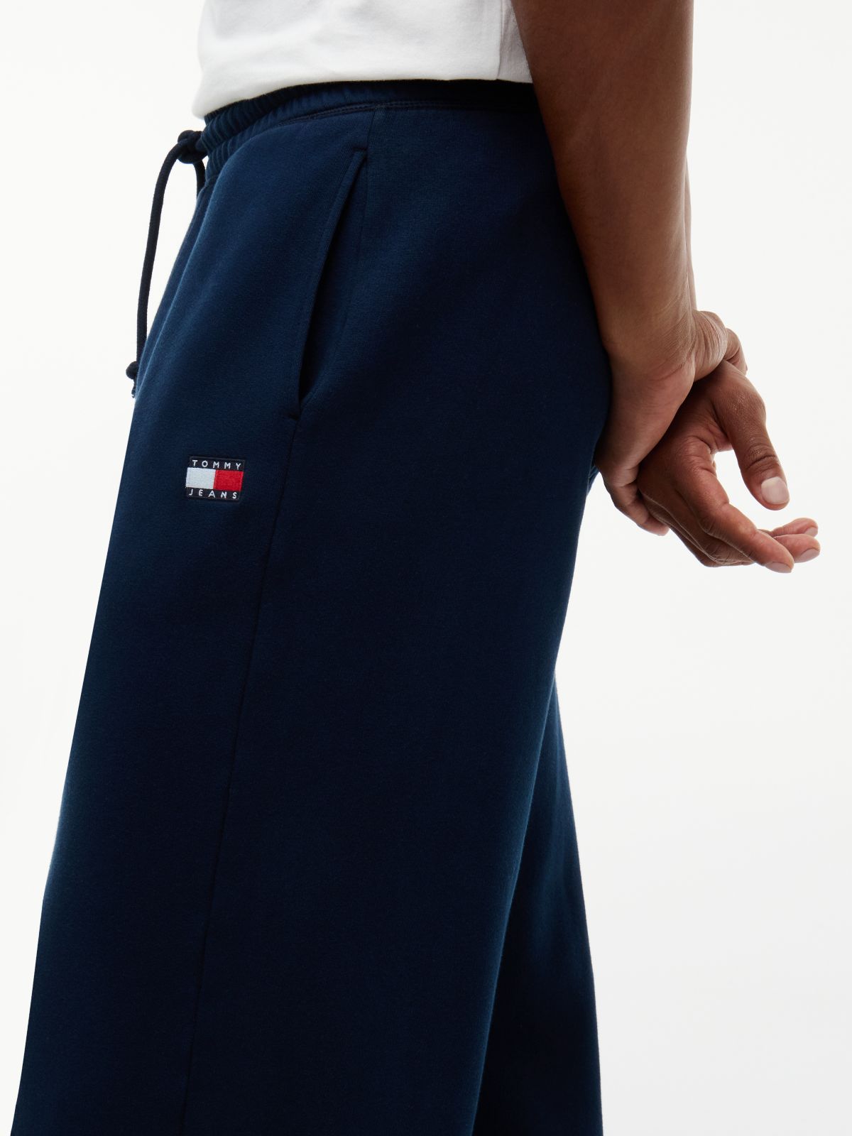 Tommy Badge Fleece Relaxed Joggers — Blue