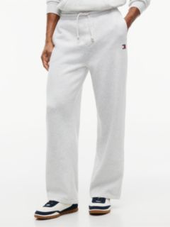 Tommy Badge Fleece Relaxed Joggers — Grey 1