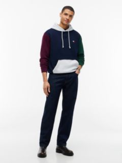Tommy Badge Colour-Blocked Fleece Hoody — Blue 2