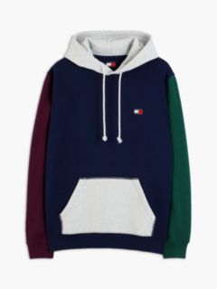 Tommy Badge Colour-Blocked Fleece Hoody — Blue 5