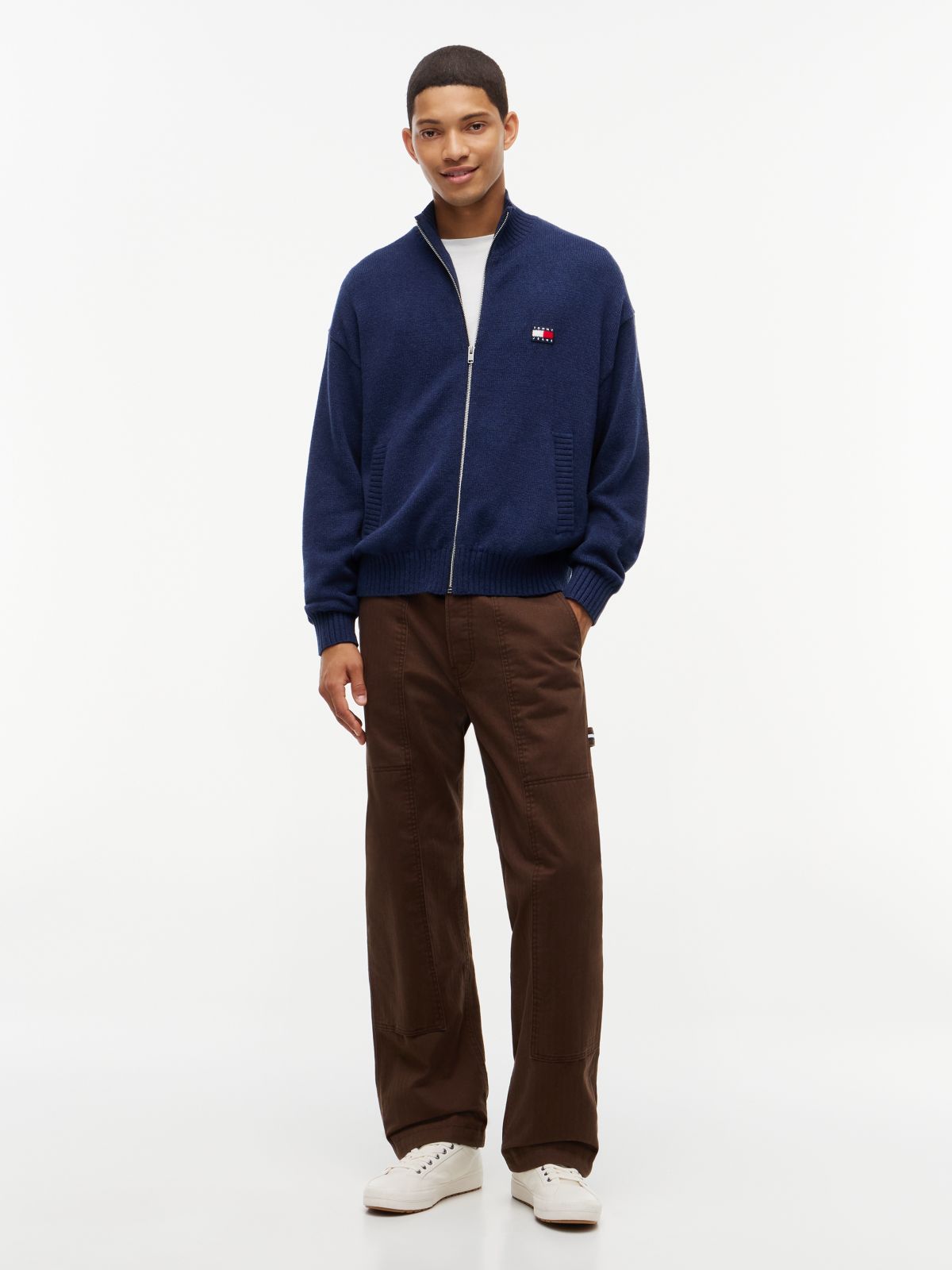 Heritage Logo Mélange Zip-Thru Jumper — Blue