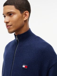 Heritage Logo Mélange Zip-Thru Jumper — Blue 3