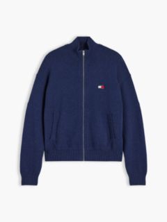 Heritage Logo Mélange Zip-Thru Jumper — Blue 5