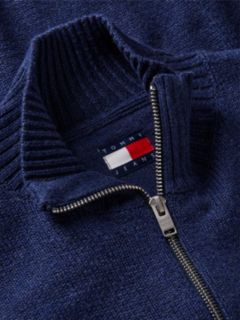 Heritage Logo Mélange Zip-Thru Jumper — Blue 6