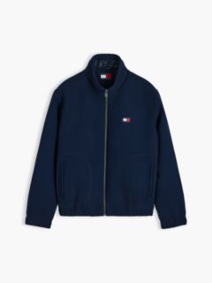 Wool Blend Relaxed Zip-Thru Jacket — Blue 5