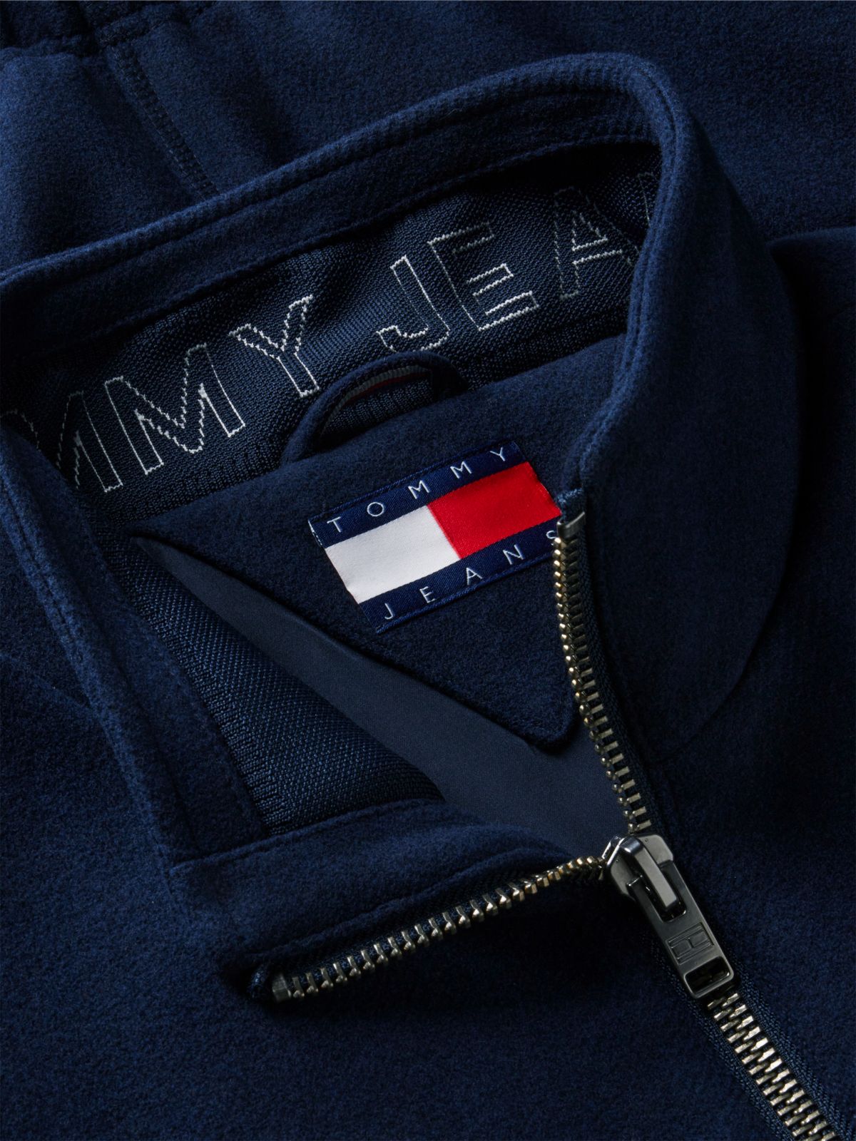 Wool Blend Relaxed Zip-Thru Jacket — Blue
