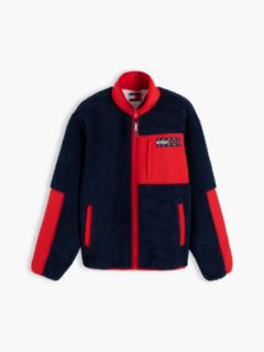 Colour-Blocked Teddy Zip-Thru Jacket — Blue 5