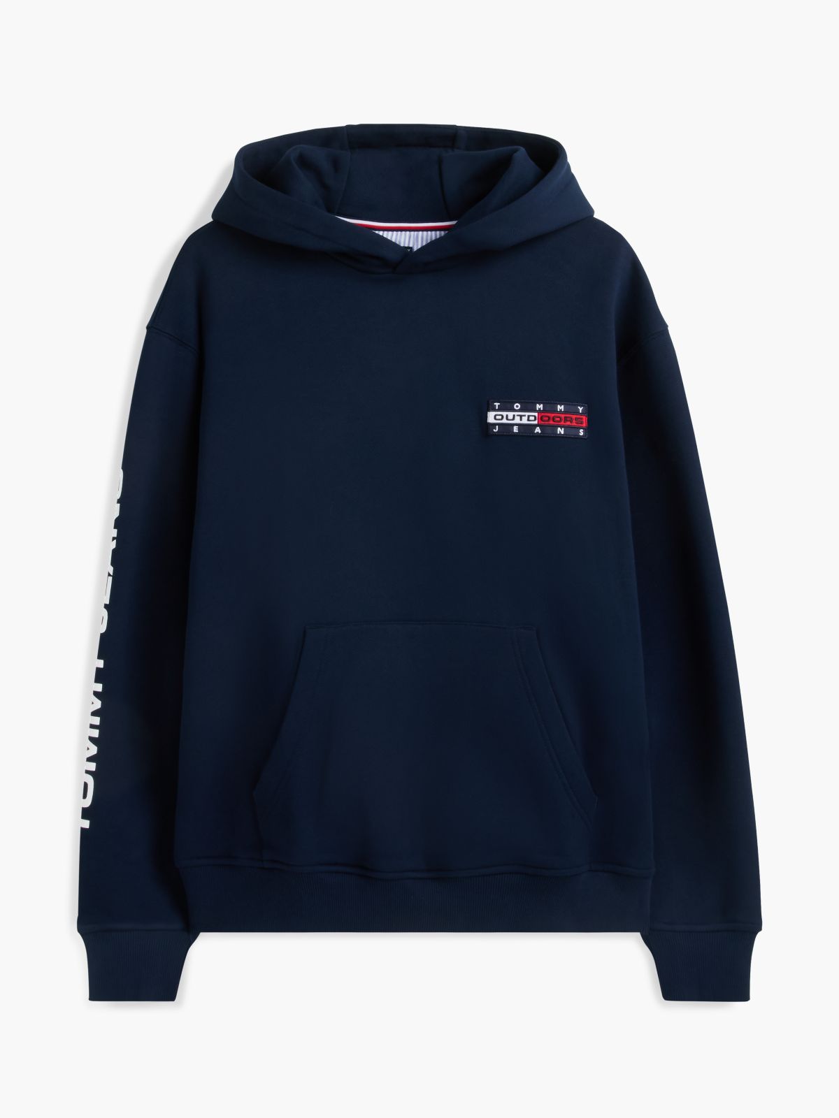 Back Logo Relaxed Fleece Hoody — Blue