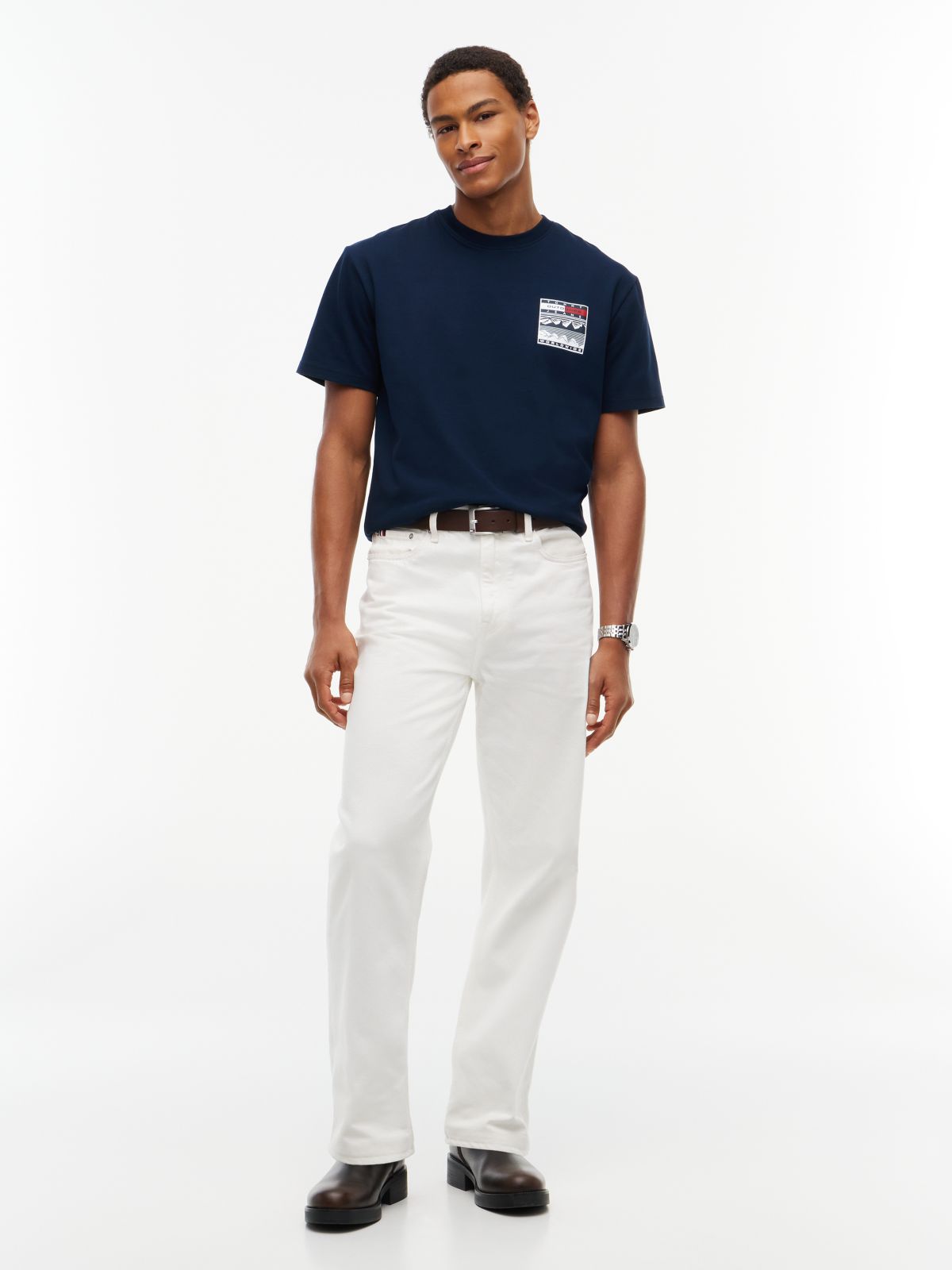 Logo Relaxed Jersey T-Shirt — Blue