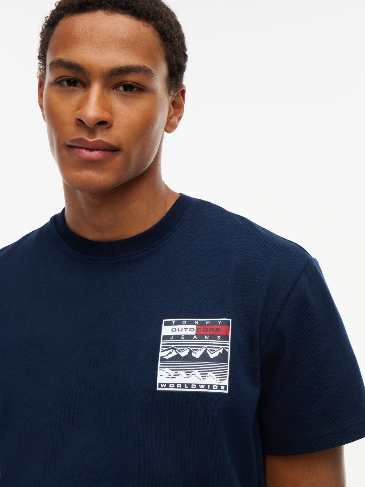 Logo Relaxed Jersey T-Shirt — Blue
