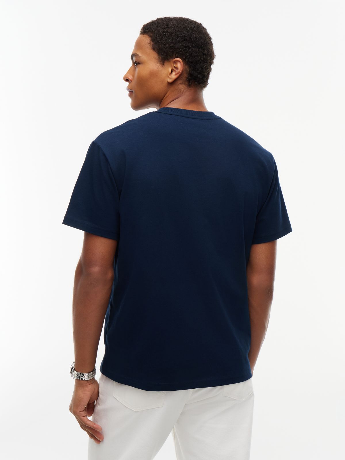 Logo Relaxed Jersey T-Shirt — Blue