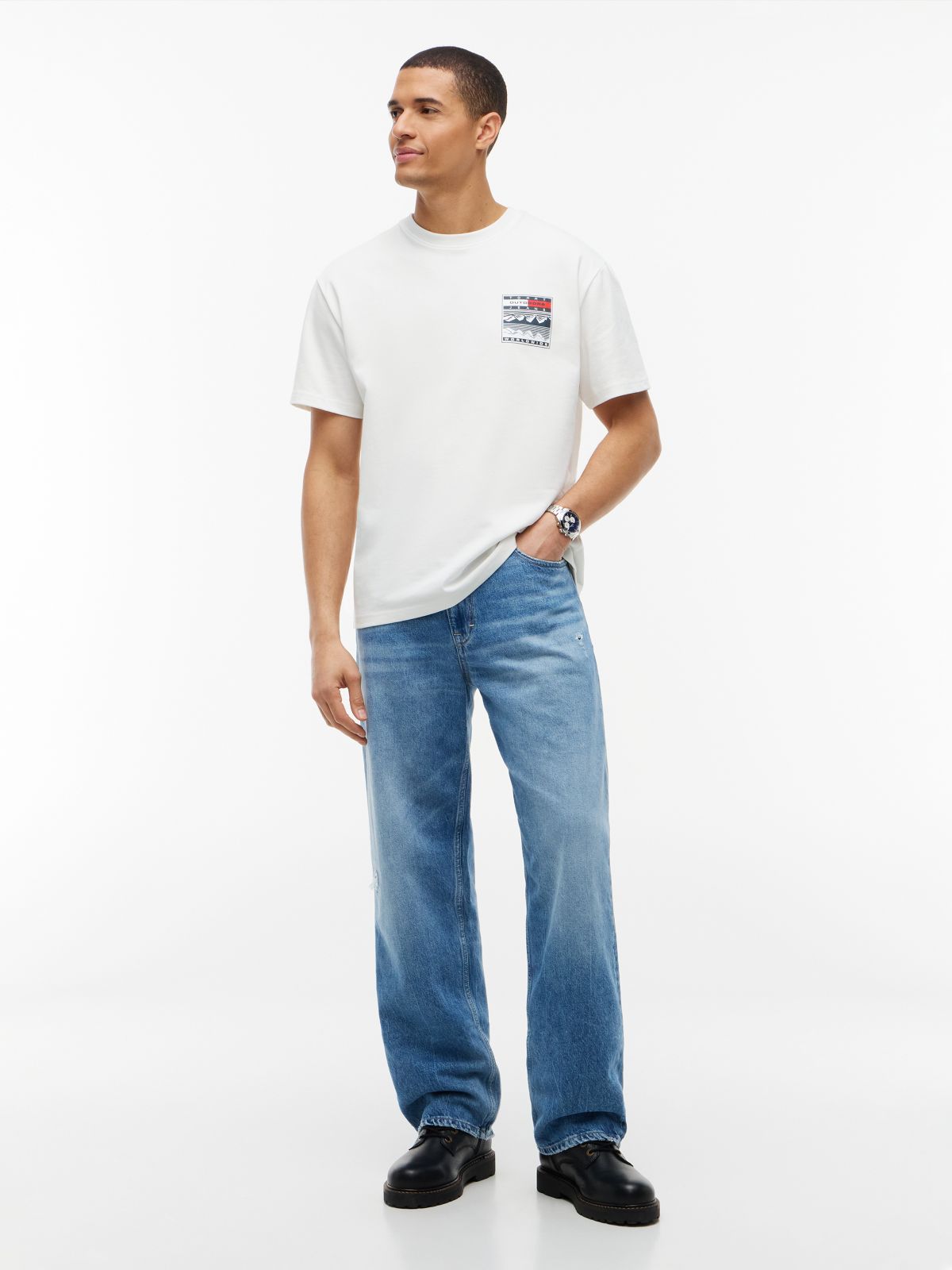 Logo Relaxed Jersey T-Shirt — White