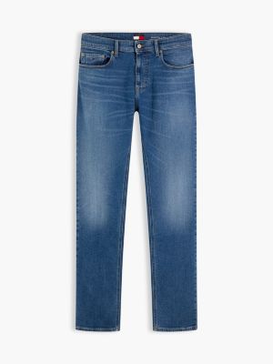 denim schwarze scanton slim jeans mit fade-effekt für herren - tommy jeans